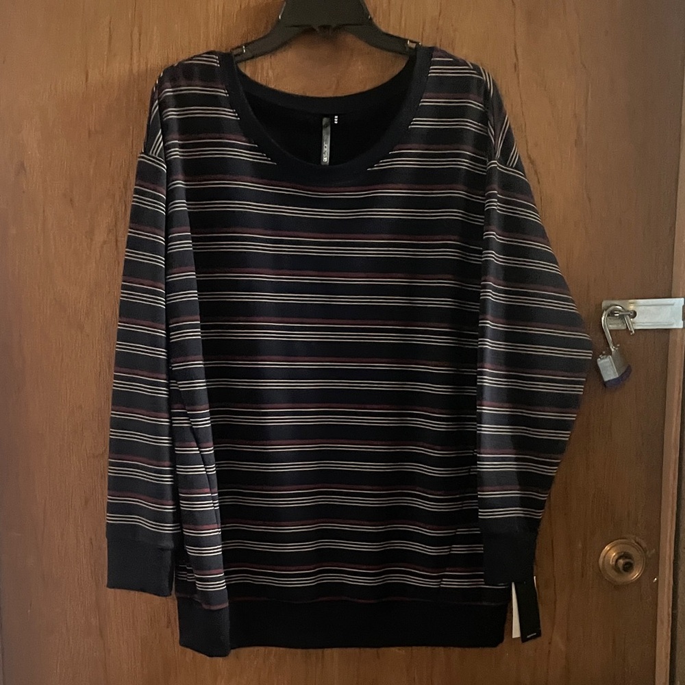 Joe's Jeans Navy Striped Sweatshirt